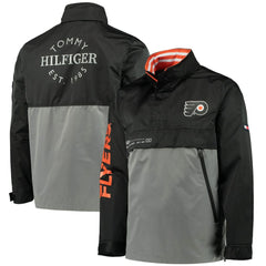 Philadelphia Flyers - Tommy Hilfiger Anorak Quarter-Zip Hoodie Jacket Black/Gray