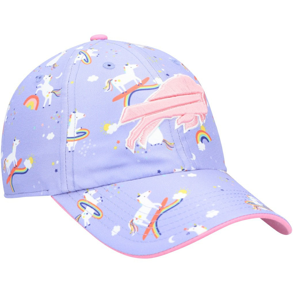 Buffalo Bills '47 Girls Preschool Unicorn Clean Up Adjustable Hat Purple - 47 brand