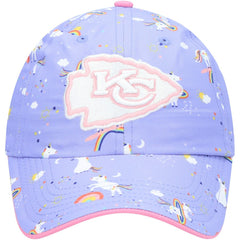 Kansas City Chiefs '47 Girls Preschool Unicorn Clean Up Adjustable Hat Purple - 47 brand