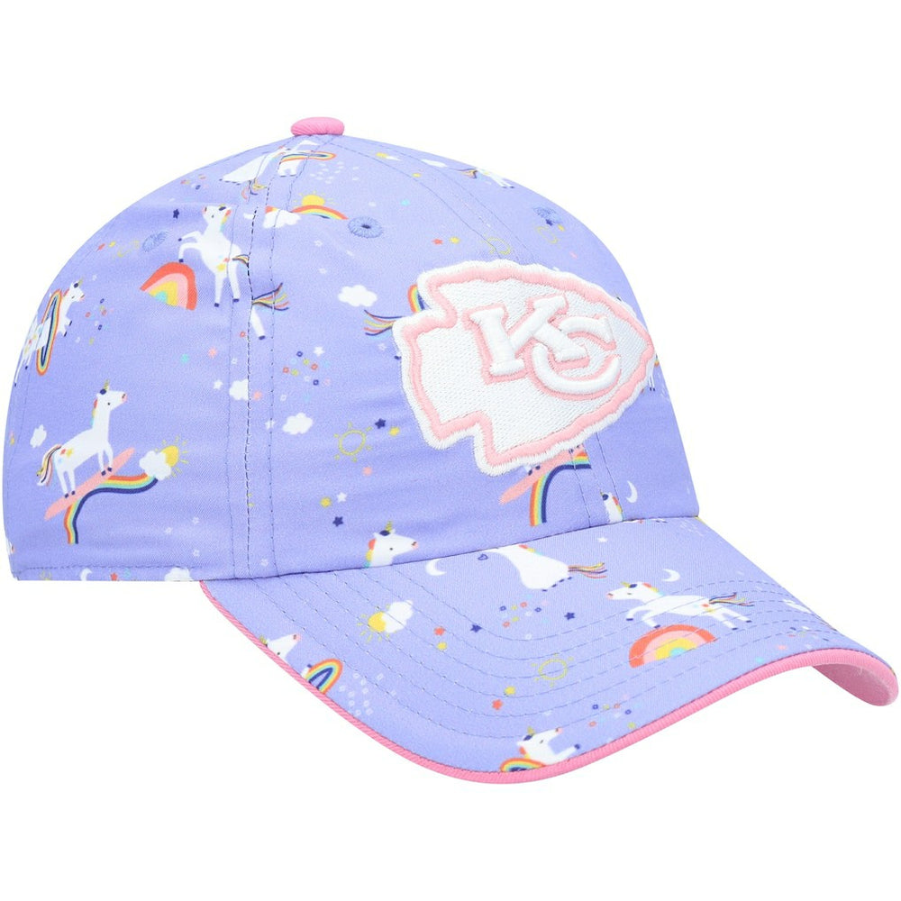 Kansas City Chiefs '47 Girls Preschool Unicorn Clean Up Adjustable Hat Purple - 47 brand