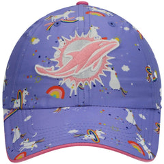 Miami Dolphins '47 Girls Preschool Unicorn Clean Up Adjustable Hat Purple - 47 brand