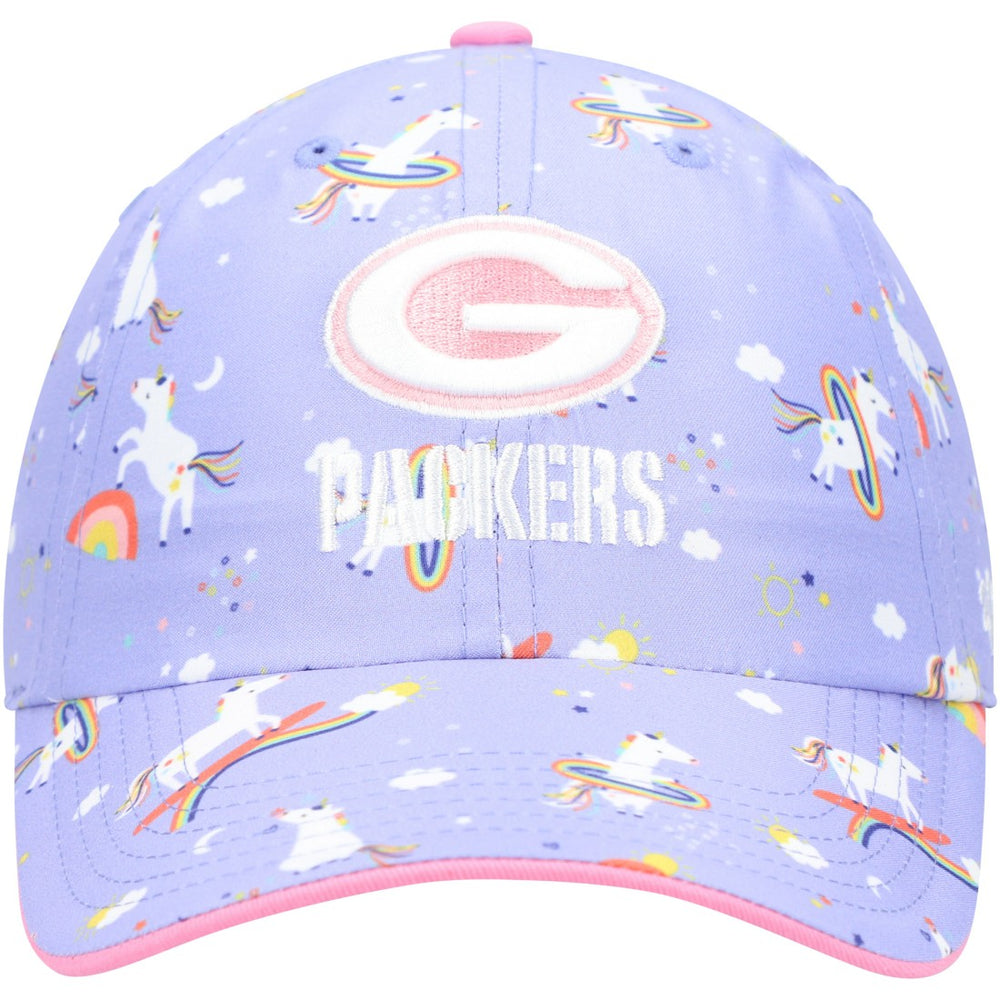 Green Bay Packers '47 Girls Preschool Unicorn Clean Up Adjustable Hat Purple - 47 brand