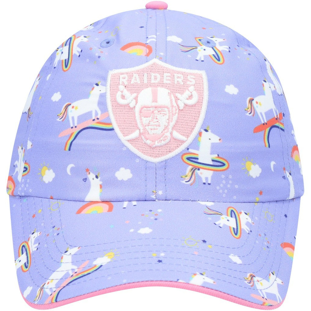 Las Vegas Raiders '47 Girls Preschool Unicorn Clean Up Adjustable Hat Purple - 47 brand