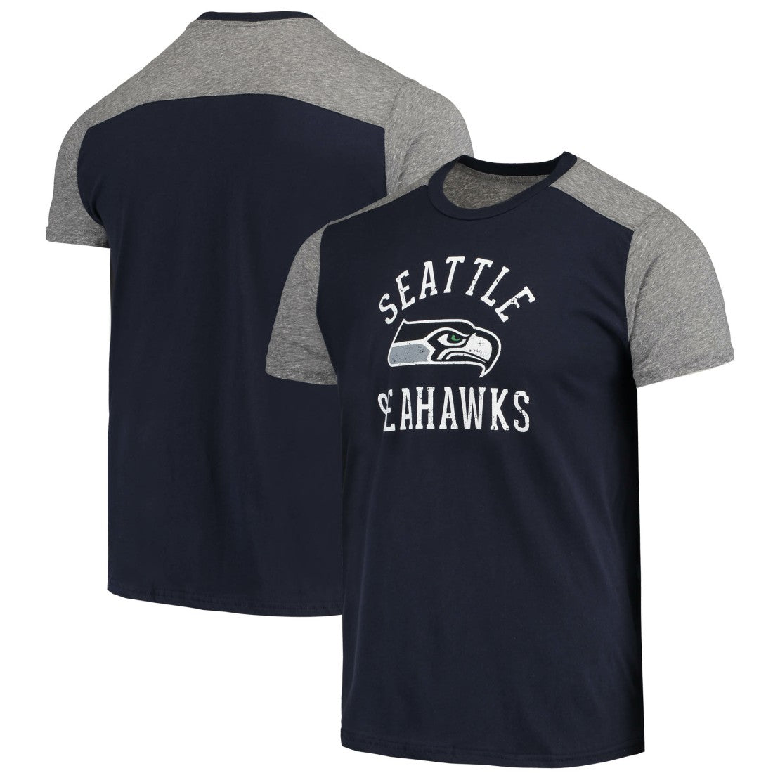 Seattle Seahawks Majestic Threads Field Goal Slub T-Shirt College Navy/Gray - NFL