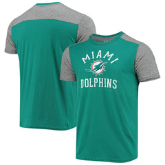 Miami Dolphins Majestic Threads Field Goal Slub T-Shirt Aqua/Gray - NFL
