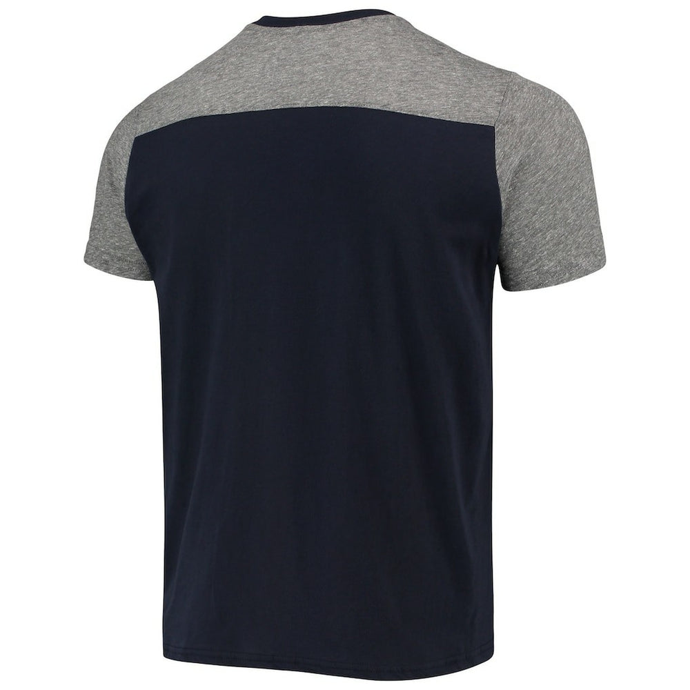 New England Patriots Majestic Threads Field Goal Slub T-Shirt Navy/Gray - NFL