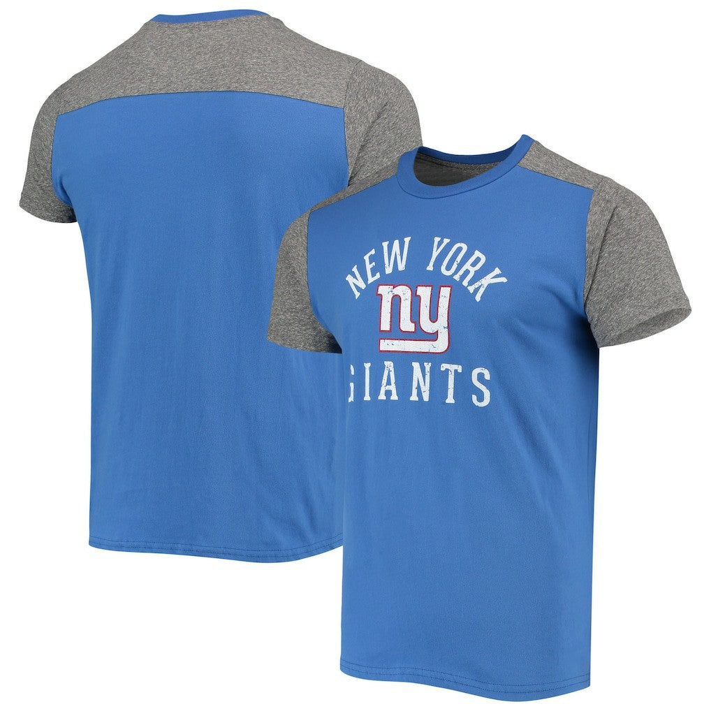 New York Giants Majestic Threads Field Goal Slub T-Shirt Royal/Gray - NFL