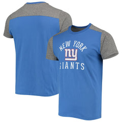 New York Giants Majestic Threads Field Goal Slub T-Shirt Royal/Gray - NFL