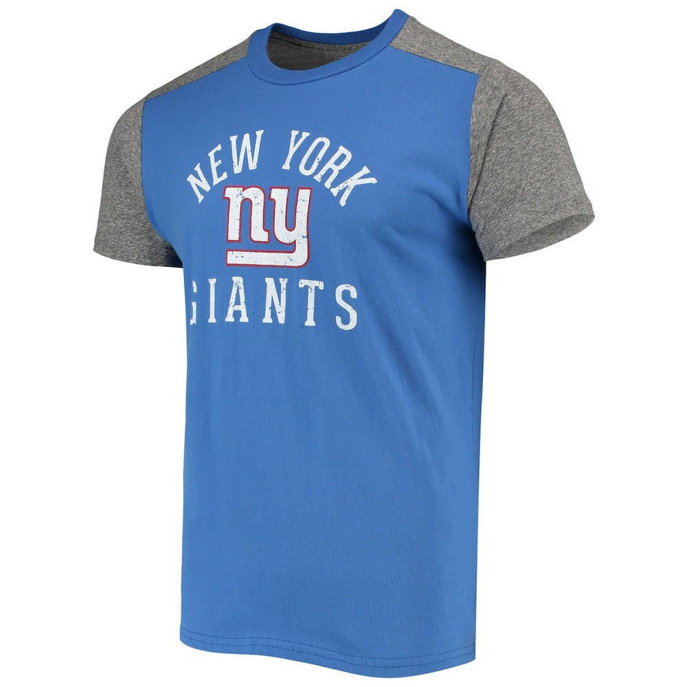 New York Giants Majestic Threads Field Goal Slub T-Shirt Royal/Gray - NFL