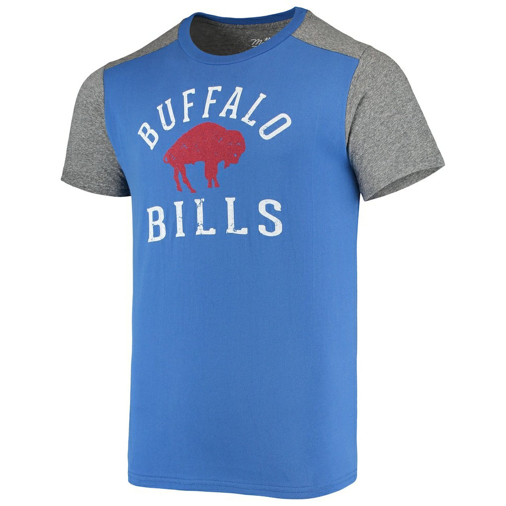 Buffalo Bills Majestic Threads Gridiron Classics Field Goal Slub T-Shirt Royal/Heathered Gray - NFL