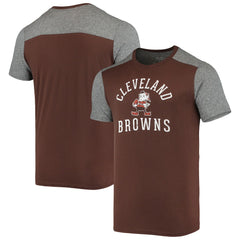 Cleveland Browns Majestic Threads Brownie The Elf Gridiron Classics Field Goal Slub T-Shirt Brown/Heathered Gray - NFL