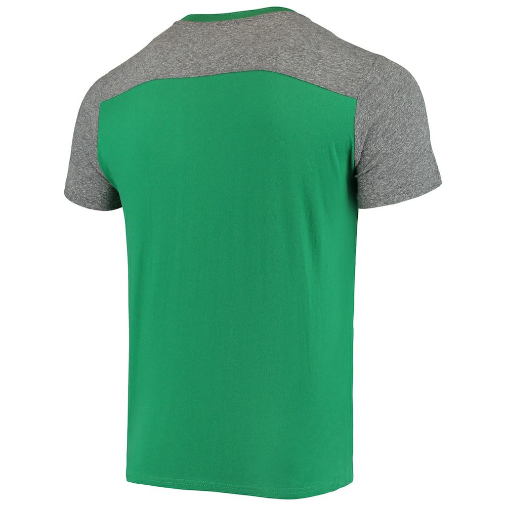 New York Jets Majestic Threads Gridiron Classics Field Goal Slub T-Shirt Kelly Green/Heathered Gray - NFL