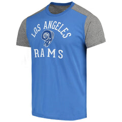Los Angeles Rams Majestic Threads Gridiron Classics Field Goal Slub T-Shirt Royal/Heathered Gray - NFL