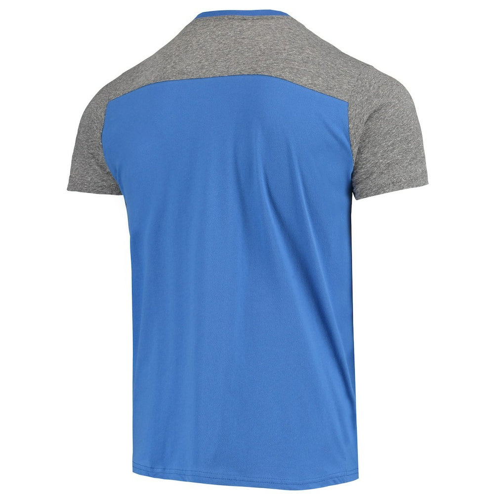 Los Angeles Rams Majestic Threads Gridiron Classics Field Goal Slub T-Shirt Royal/Heathered Gray - NFL