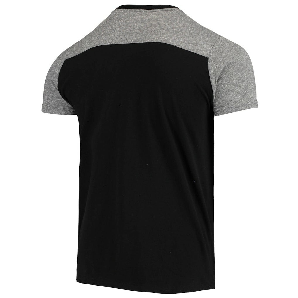 Las Vegas Raiders Majestic Threads Gridiron Classics Field Goal Slub T-Shirt Black/Heathered Gray - NFL