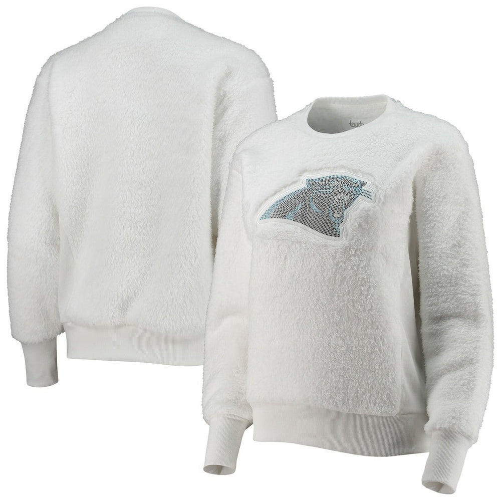 Carolina Panthers Touch Women's Milestone Tracker Pullover Sweatshirt White - NFL