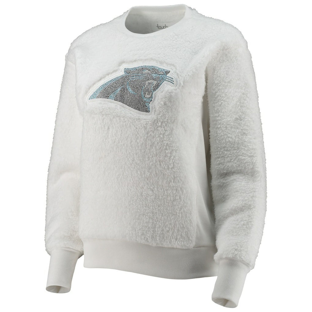 Carolina Panthers Touch Women's Milestone Tracker Pullover Sweatshirt White - NFL