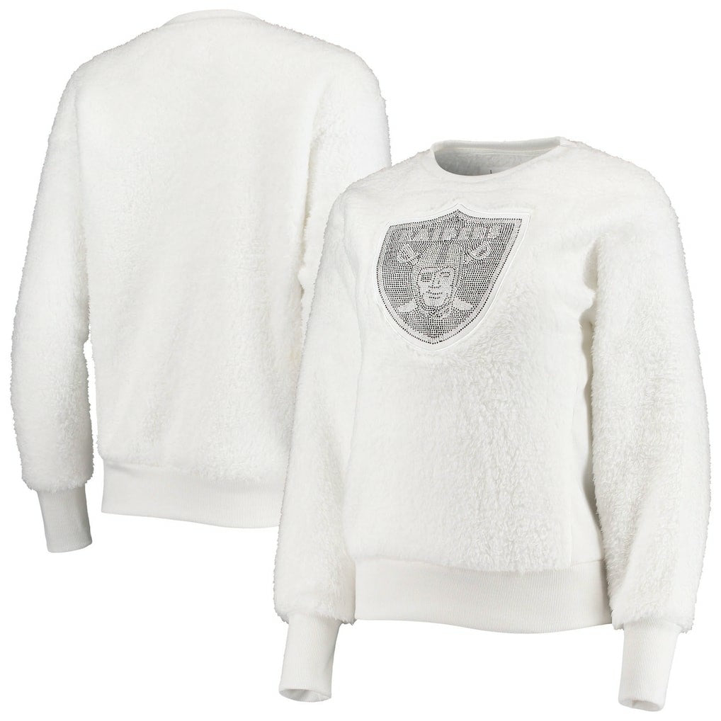 Las Vegas Raiders Touch Women's Milestone Tracker Pullover Sweatshirt White - NFL