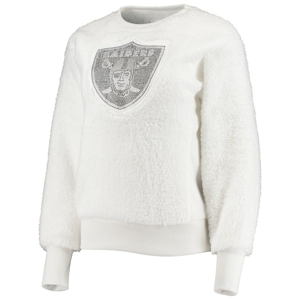 Las Vegas Raiders Touch Women's Milestone Tracker Pullover Sweatshirt White - NFL