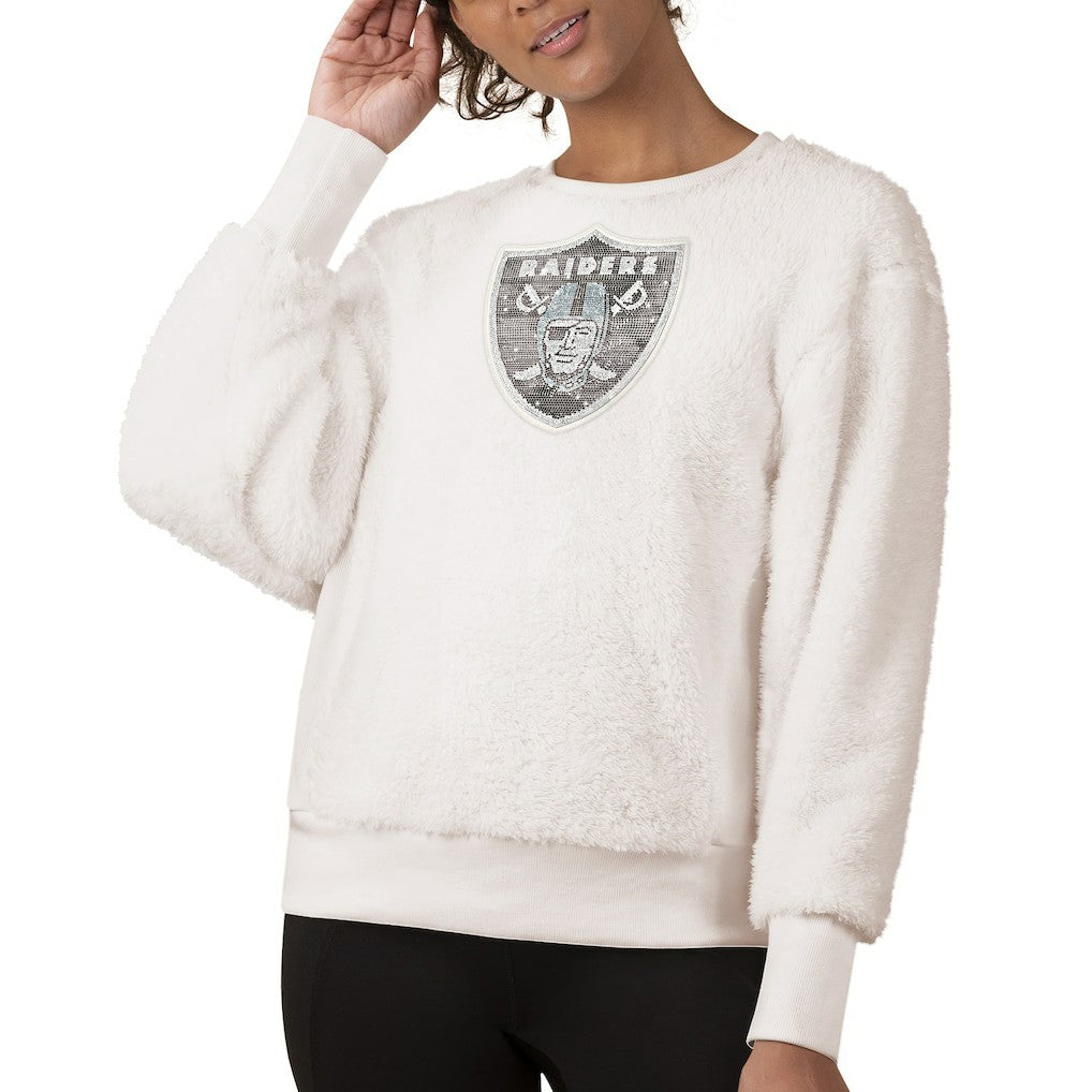 Las Vegas Raiders Touch Women's Milestone Tracker Pullover Sweatshirt White - NFL