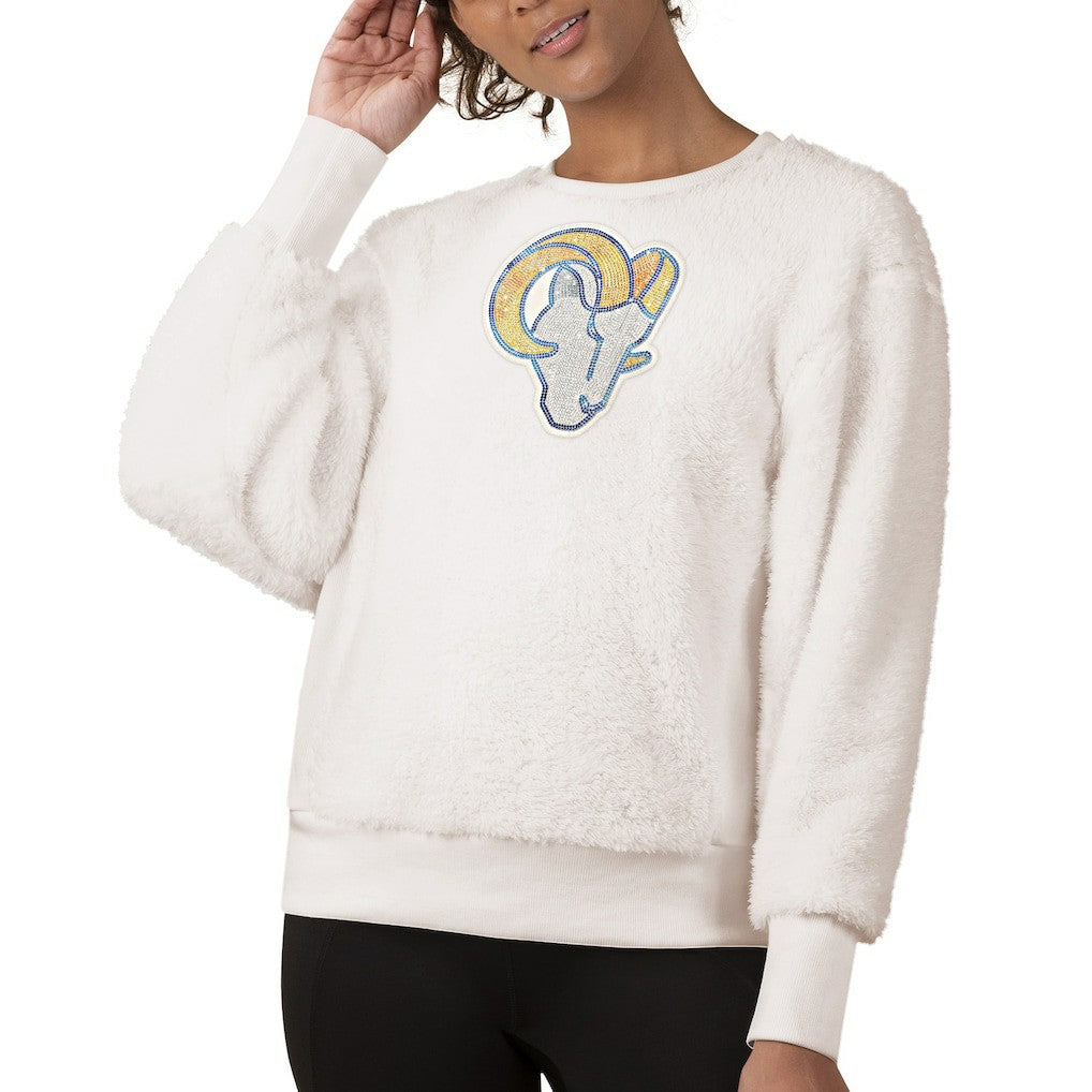 Los Angeles Rams Touch Women's Milestone Tracker Pullover Sweatshirt White - NFL