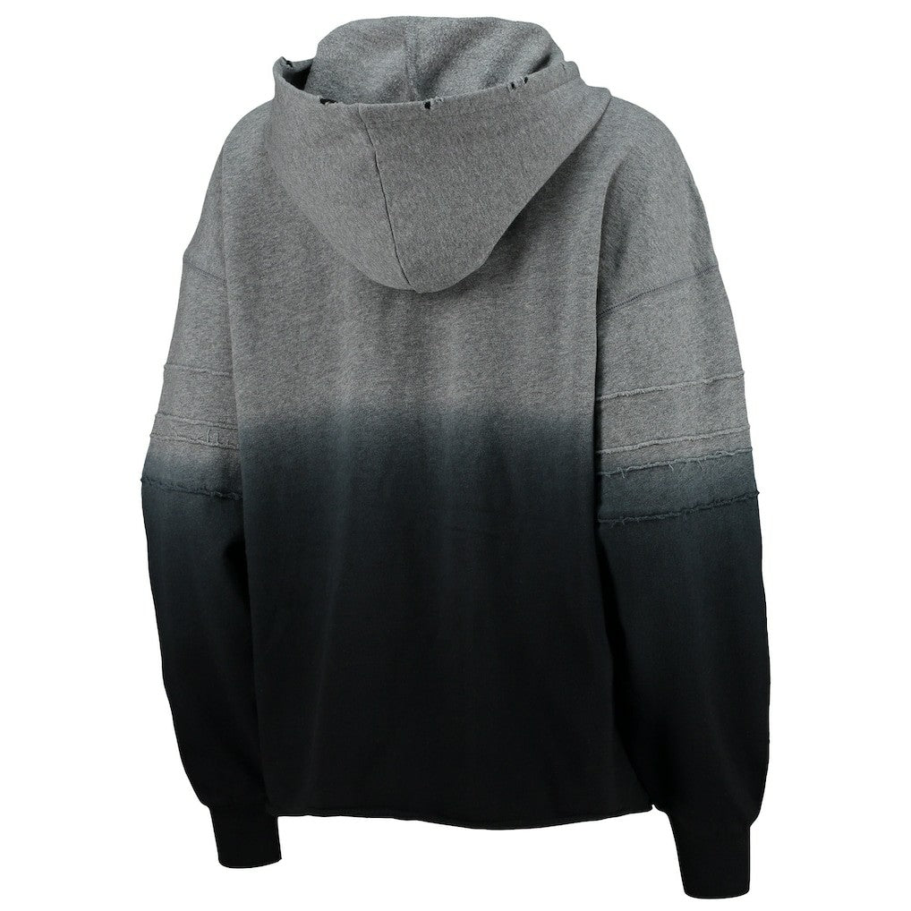 New Orleans Saints Touch Women's Superstar Dip-Dye Pullover Hoodie Heathered Gray/Black - NFL