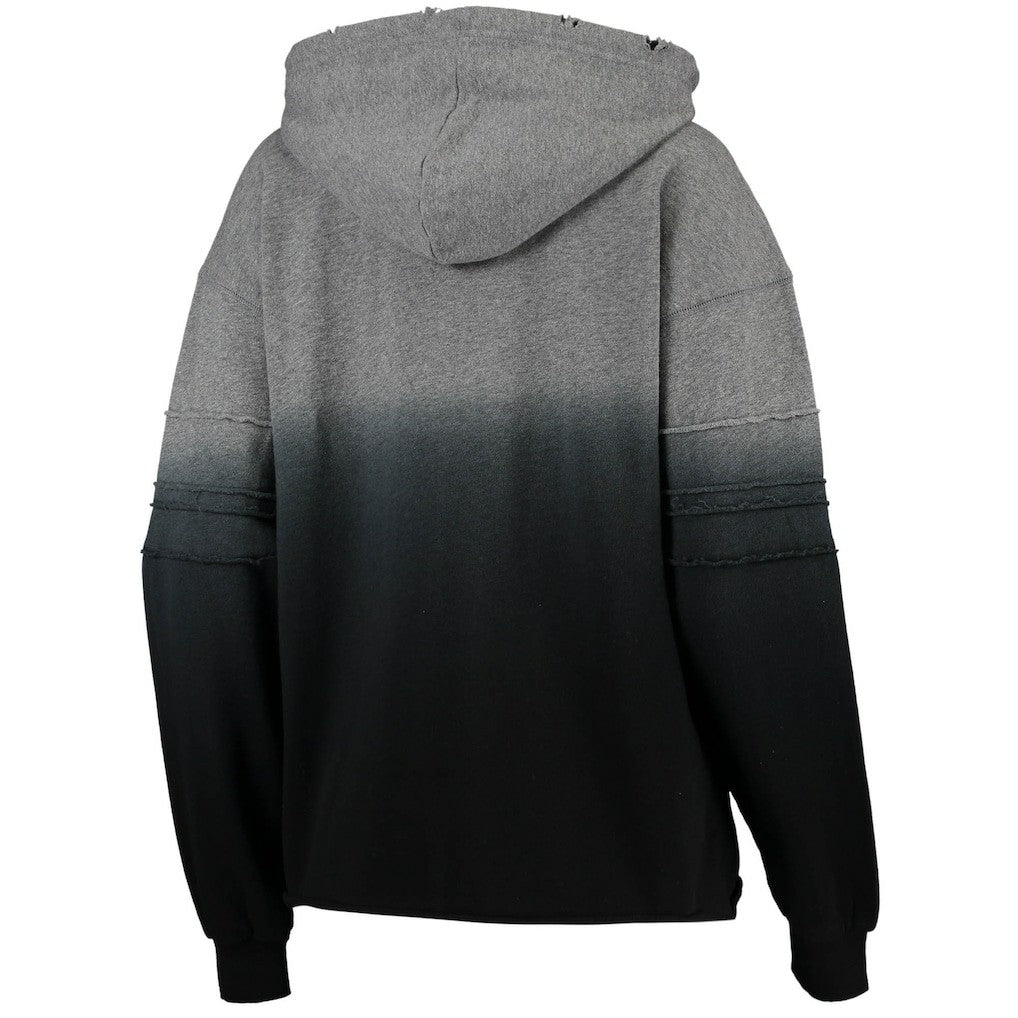 Pittsburgh Steelers Touch Women's Superstar Dip-Dye Pullover Hoodie Heathered Gray/Black - NFL