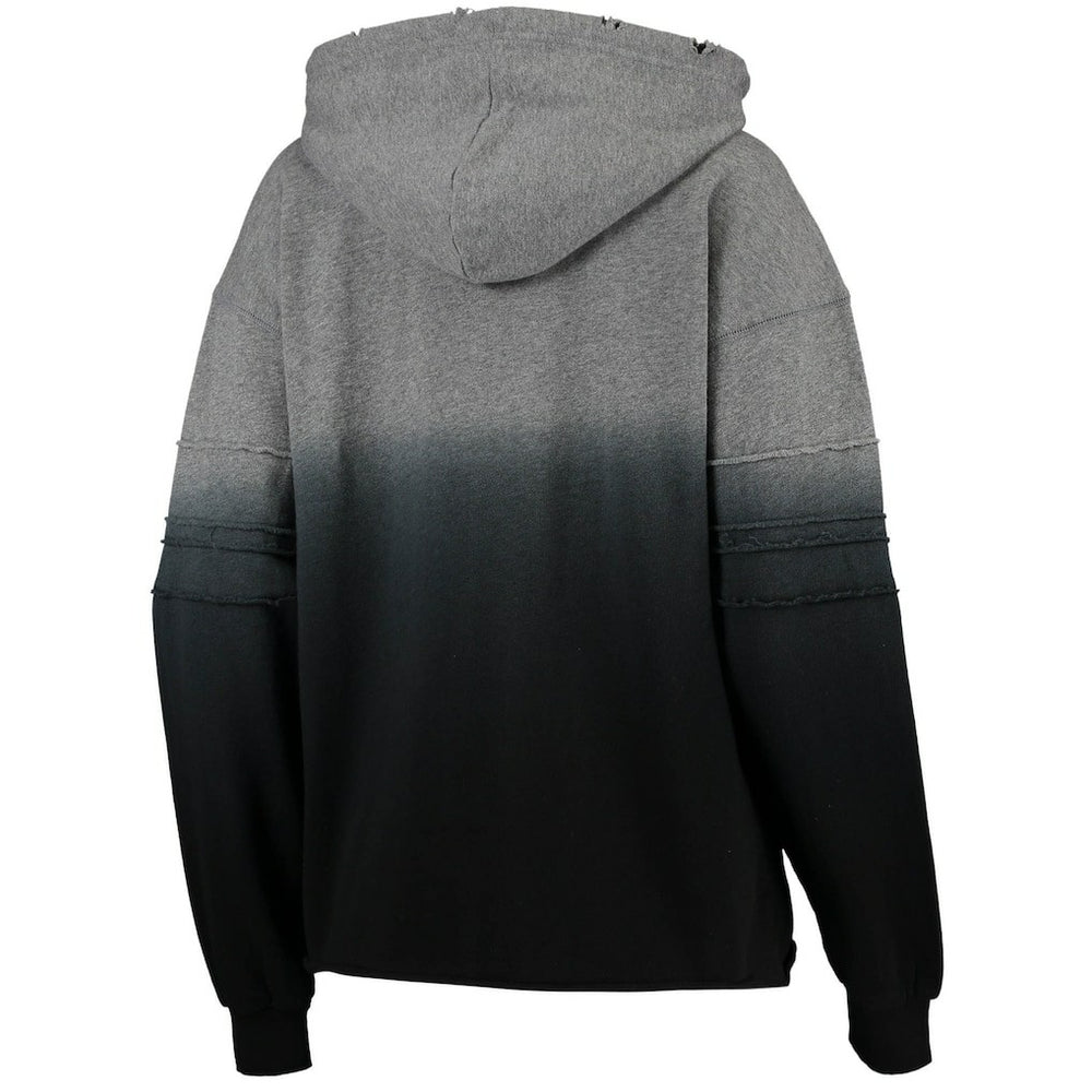 Pittsburgh Steelers Touch Women's Superstar Dip-Dye Pullover Hoodie Heathered Gray/Black - NFL