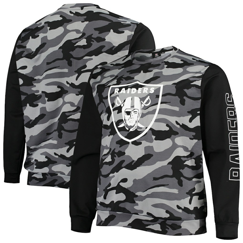 Las Vegas Raiders FOCO Camo Long Sleeve T-Shirt Black - NFL