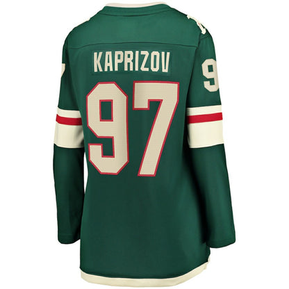 Kirill Kaprizov Minnesota Wild Fanatics Women's Home Breakaway Replica Jersey - Green | NHL Jerseys