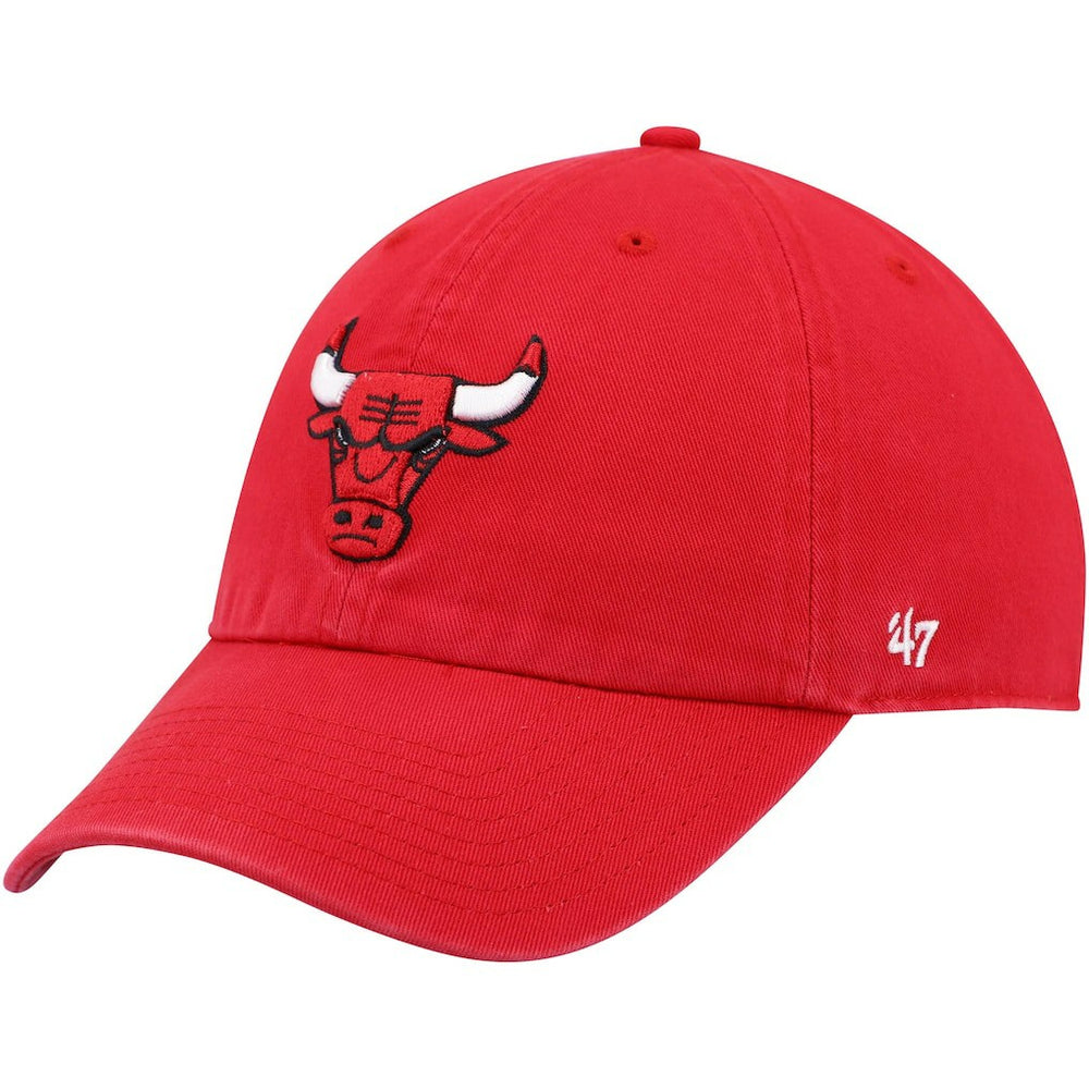 47 brand - Chicago Bulls '47 Core Logo Clean Up Adjustable Hat - Red