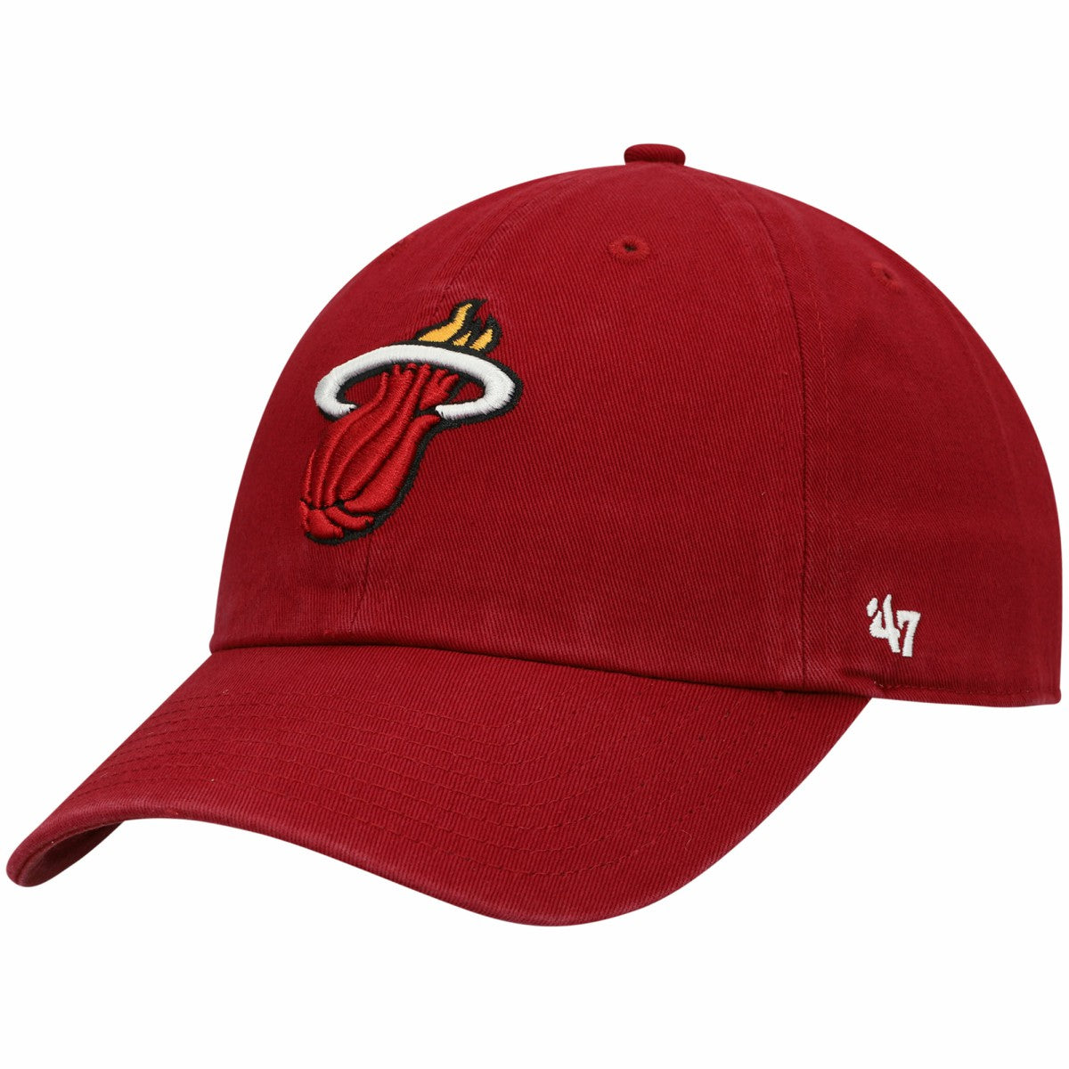 47 brand - Miami Heat '47 Core Logo Clean Up Adjustable Hat - Red