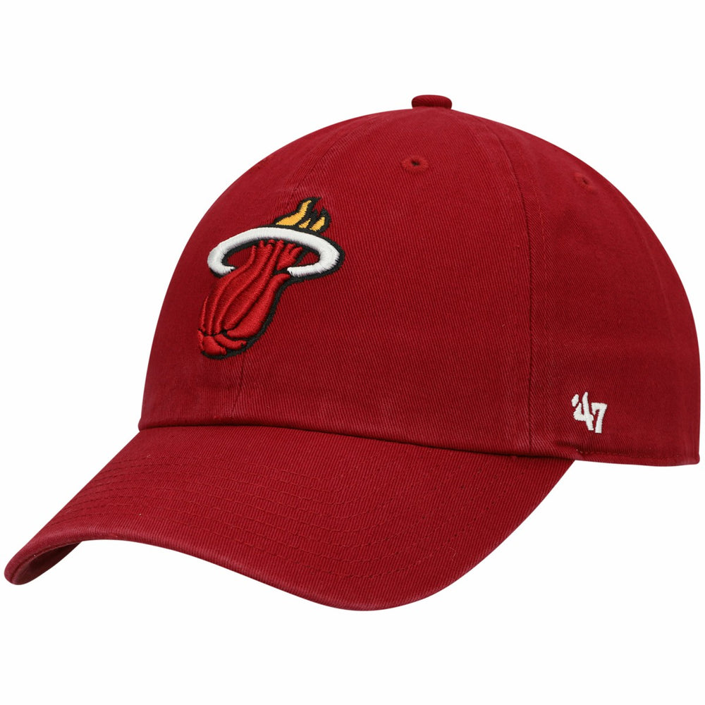 47 brand - Miami Heat '47 Core Logo Clean Up Adjustable Hat - Red