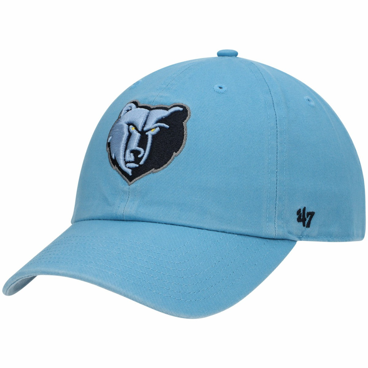 47 brand - Memphis Grizzlies '47 Core Logo Clean Up Adjustable Hat - Light Blue