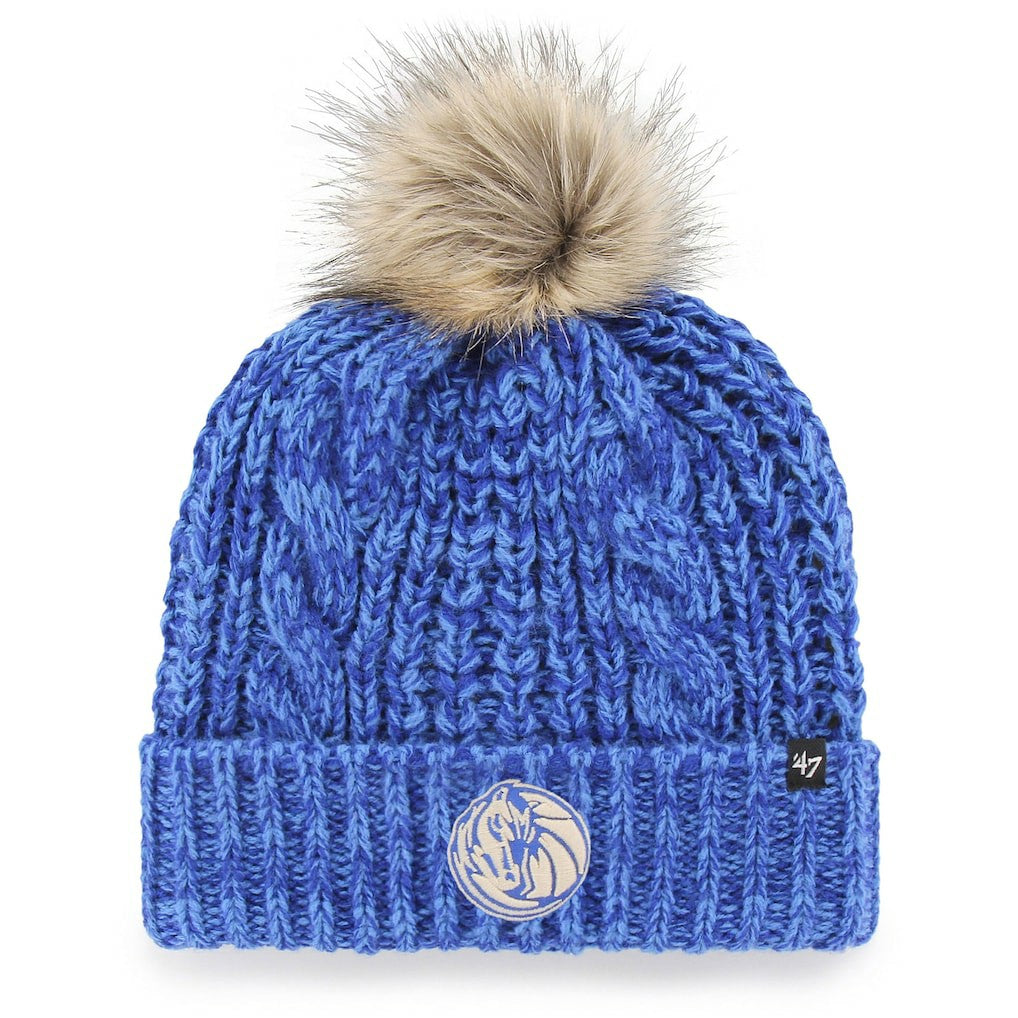47 brand - Dallas Mavericks '47 Women's Meeko Cuffed Knit Hat with Pom - Blue