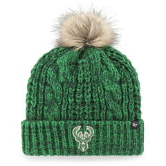 47 brand - Milwaukee Bucks '47 Women's Meeko Cuffed Knit Hat with Pom - Hunter Green