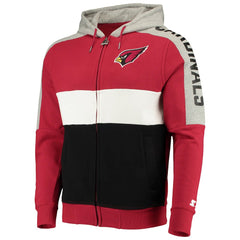 Arizona Cardinals Starter Playoffs Color Block Full-Zip Hoodie Cardinal/Black - NFL