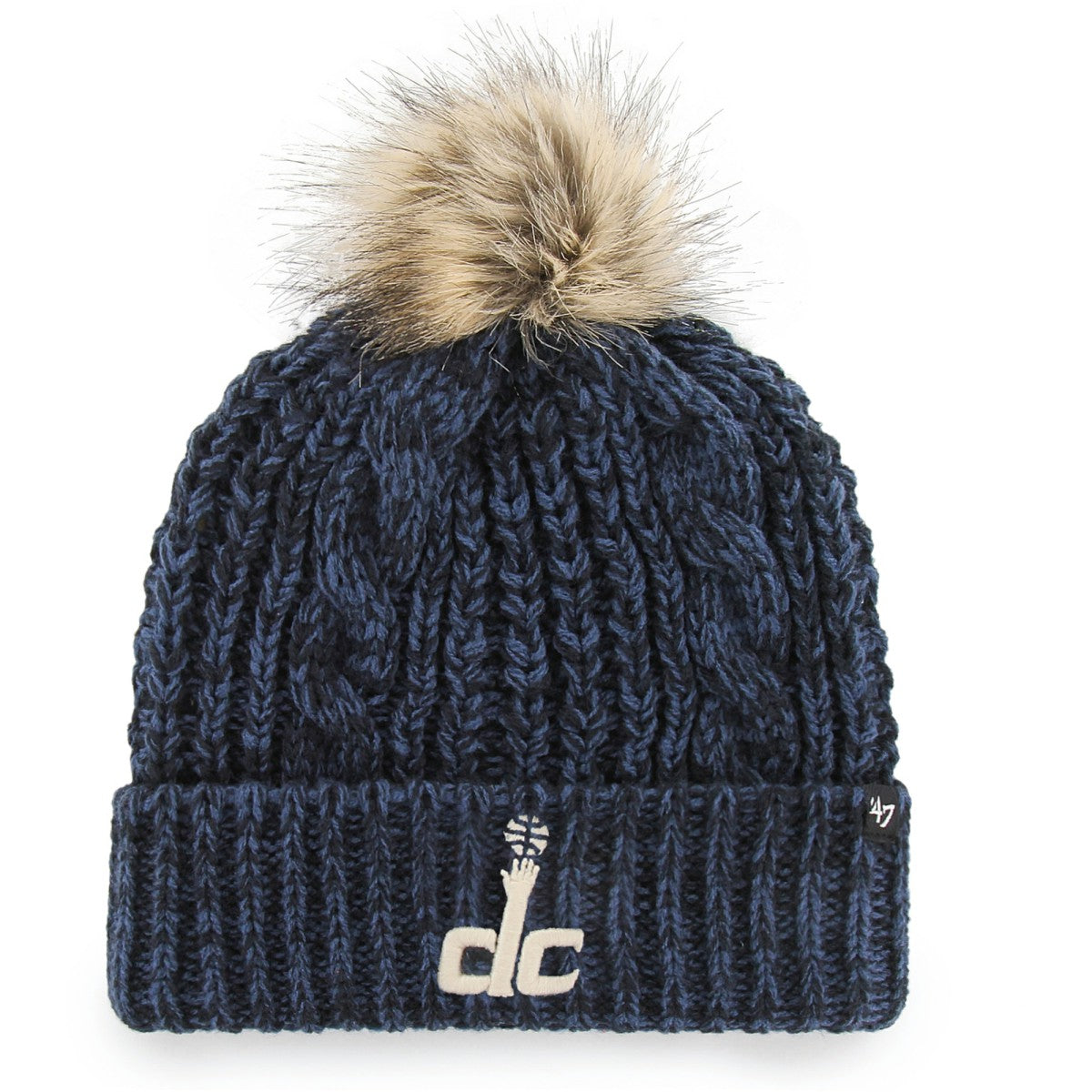 47 brand - Washington Wizards '47 Women's Meeko Cuffed Knit Hat with Pom - Navy