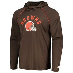 Cleveland Browns Starter Raglan Long Sleeve Hoodie T-Shirt Brown - NFL