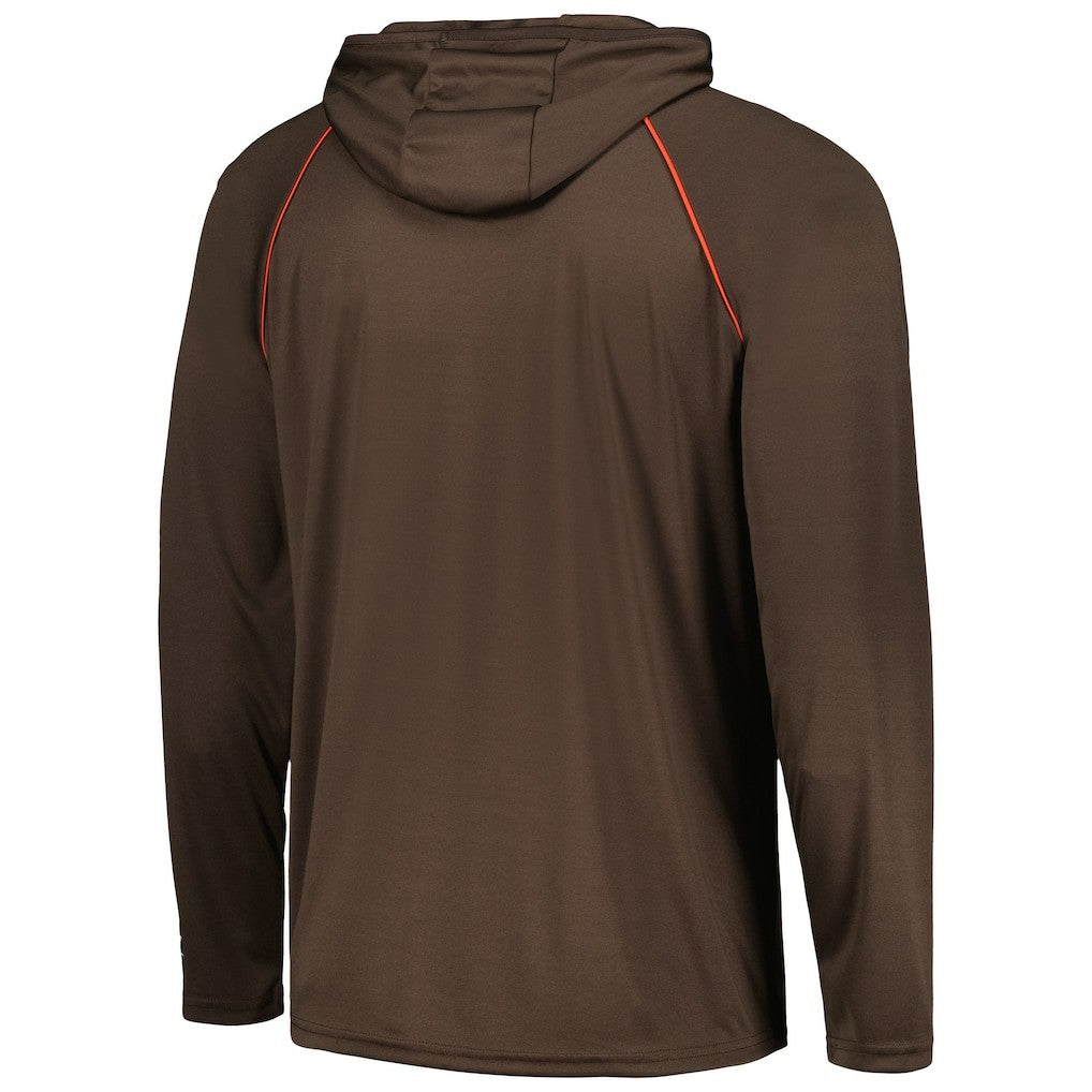 Cleveland Browns Starter Raglan Long Sleeve Hoodie T-Shirt Brown - NFL