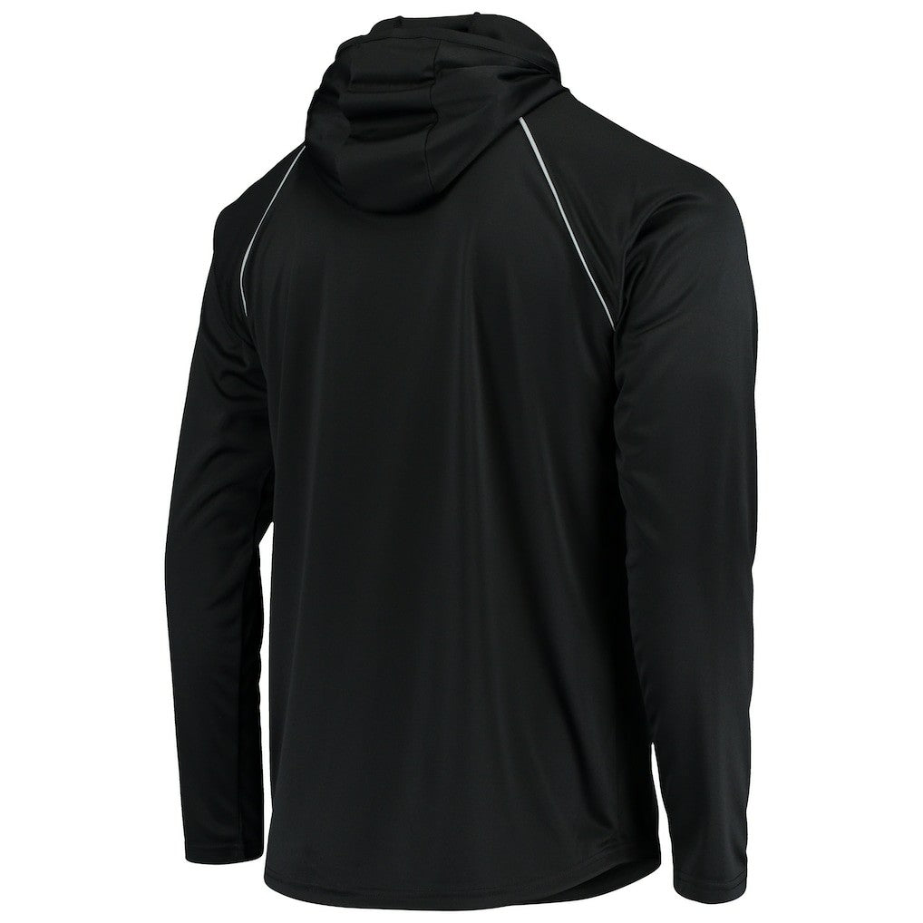 Las Vegas Raiders Starter Throwback Raglan Hoodie Long Sleeve T-Shirt Black - NFL