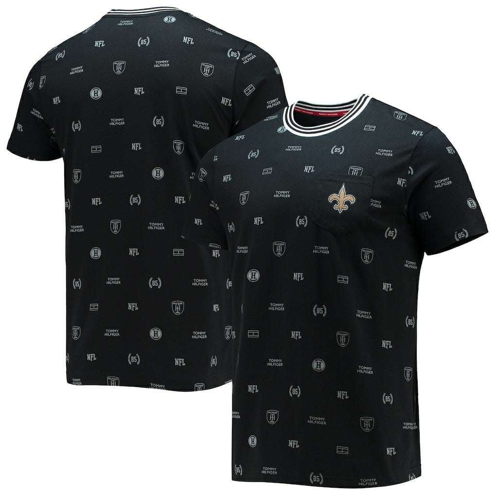 New Orleans Saints Tommy Hilfiger Essential Pocket T-Shirt Black - NFL