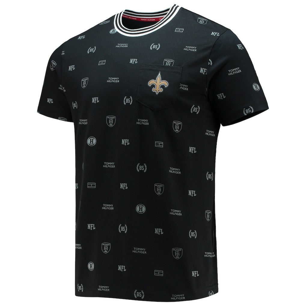 New Orleans Saints Tommy Hilfiger Essential Pocket T-Shirt Black - NFL