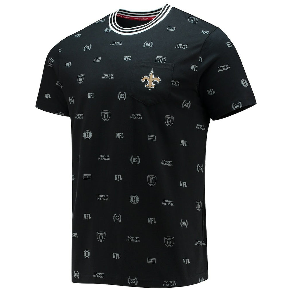 New Orleans Saints Tommy Hilfiger Essential Pocket T-Shirt Black - NFL