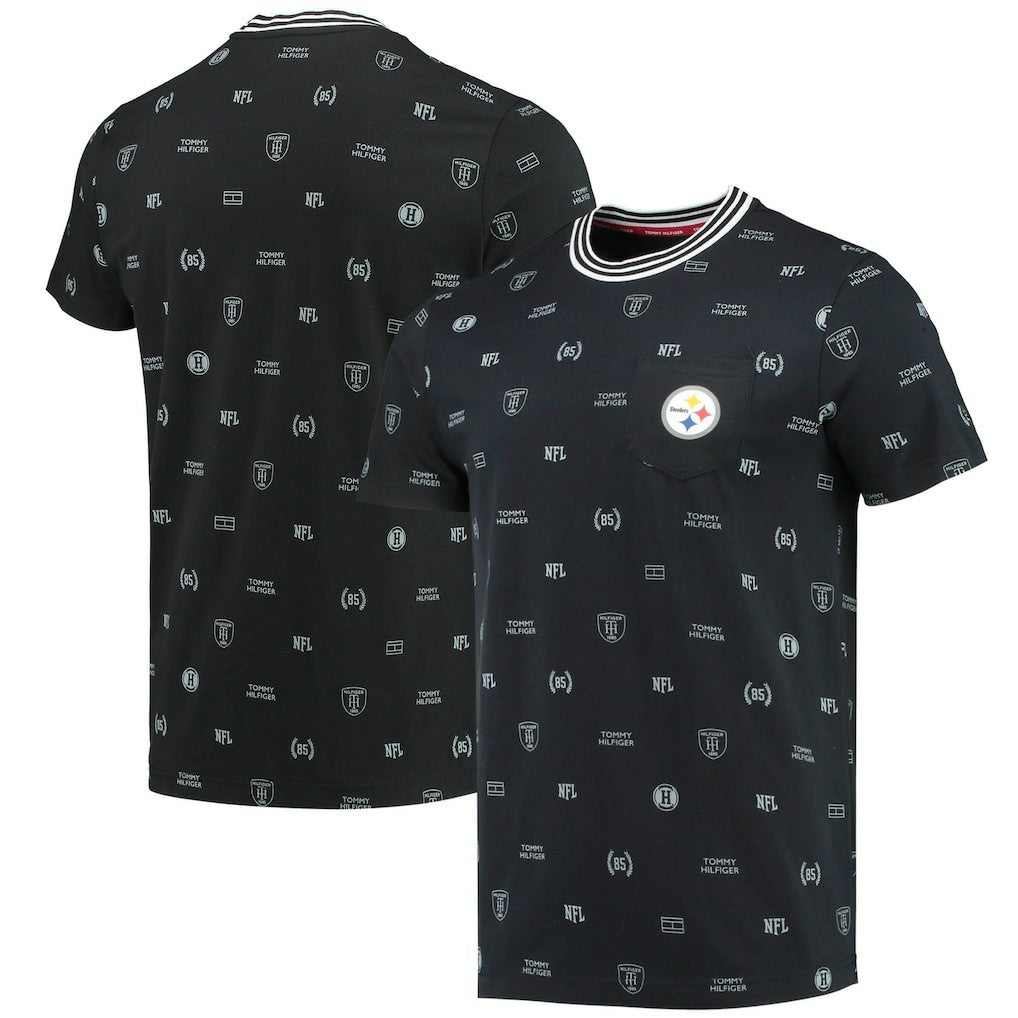 Pittsburgh Steelers Tommy Hilfiger Essential Pocket T-Shirt Black - NFL