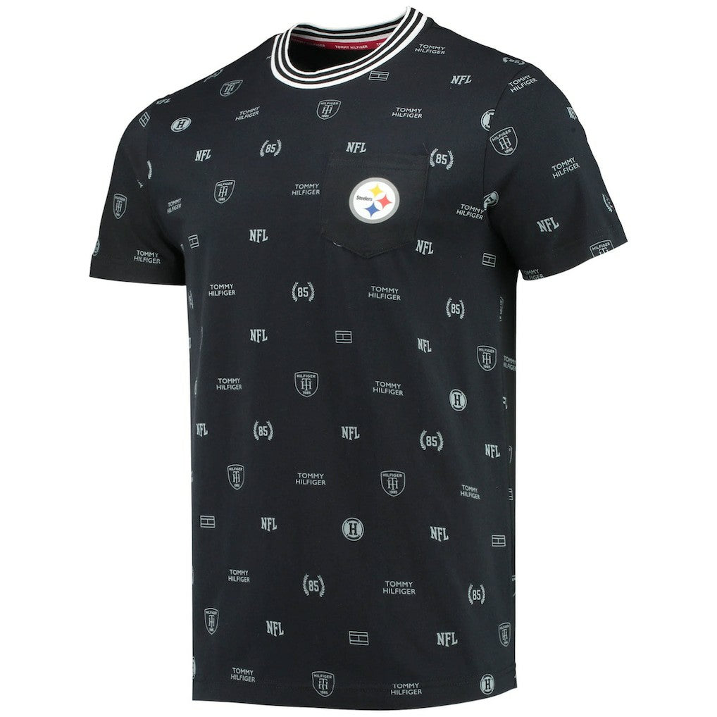 Pittsburgh Steelers Tommy Hilfiger Essential Pocket T-Shirt Black - NFL