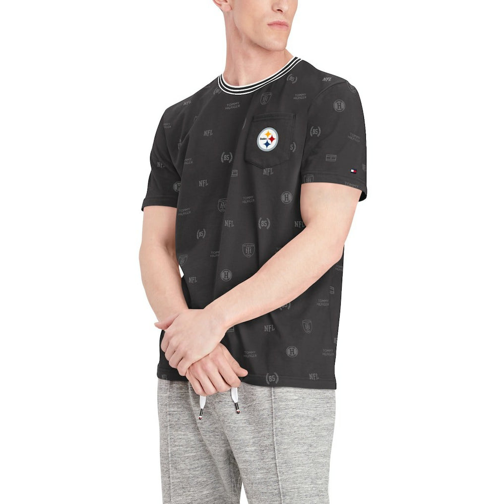 Pittsburgh Steelers Tommy Hilfiger Essential Pocket T-Shirt Black - NFL