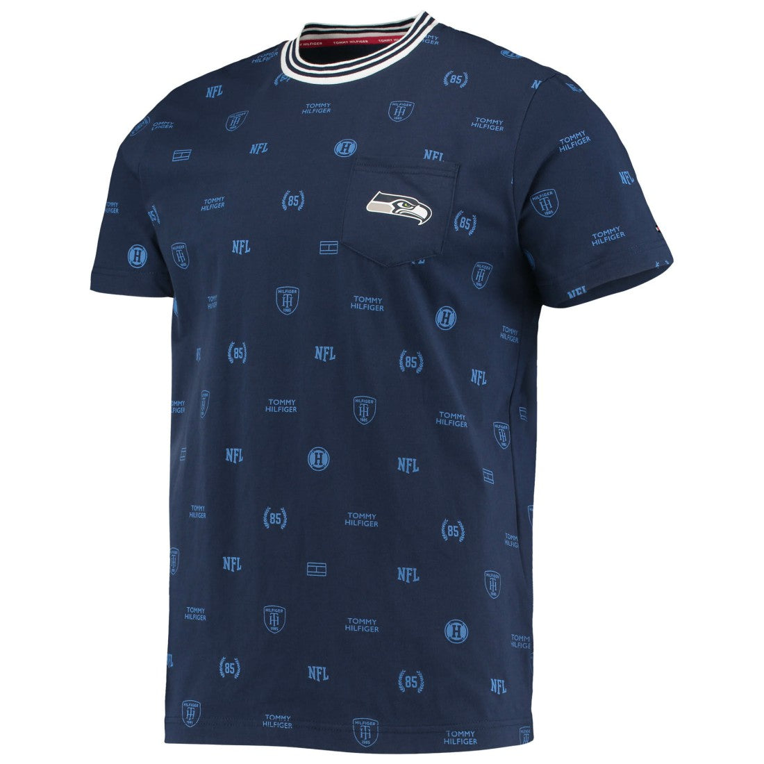 Seattle Seahawks Tommy Hilfiger Essential Pocket T-Shirt College Navy - NFL