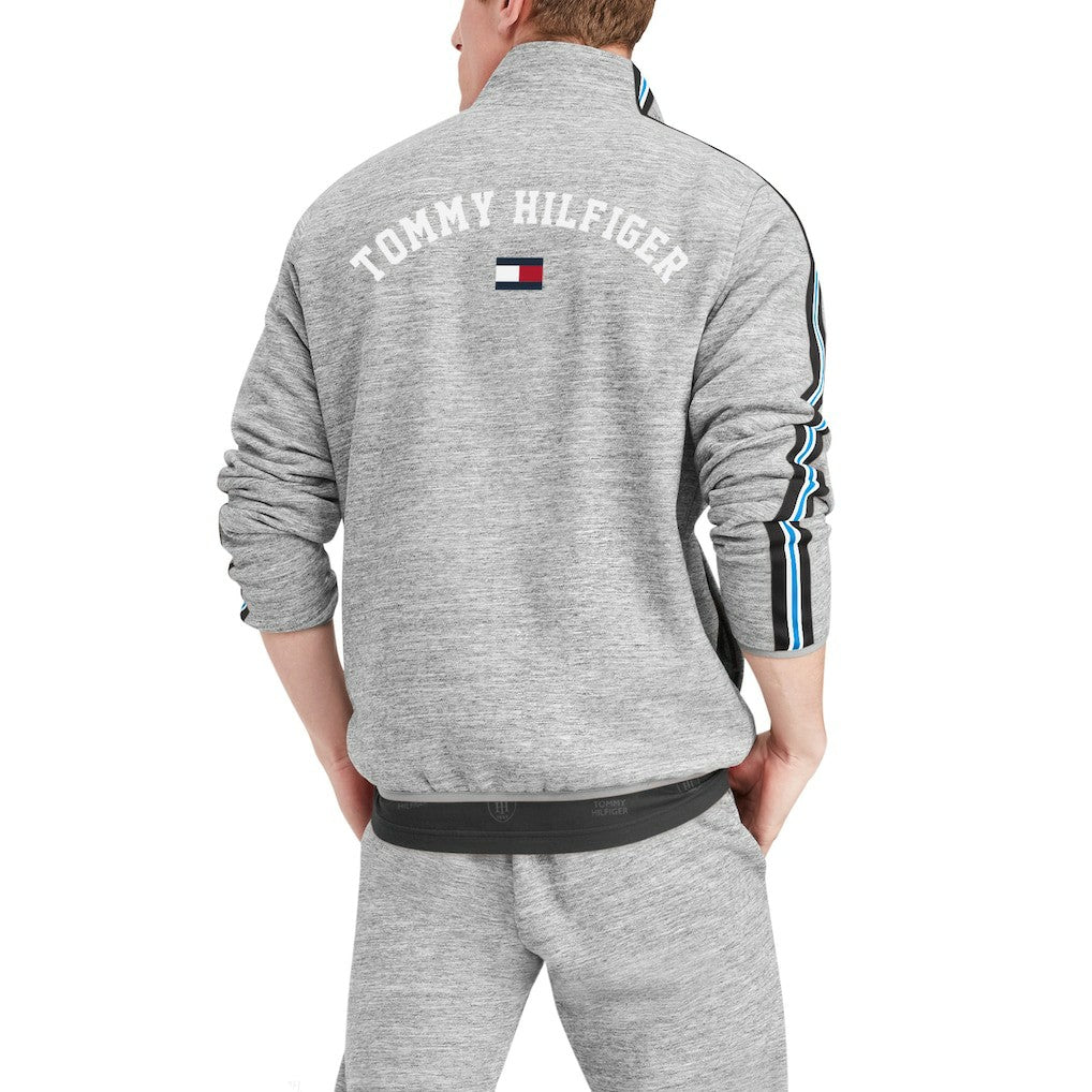 Carolina Panthers Tommy Hilfiger Mario Quarter-Zip Jacket Heathered Gray - NFL