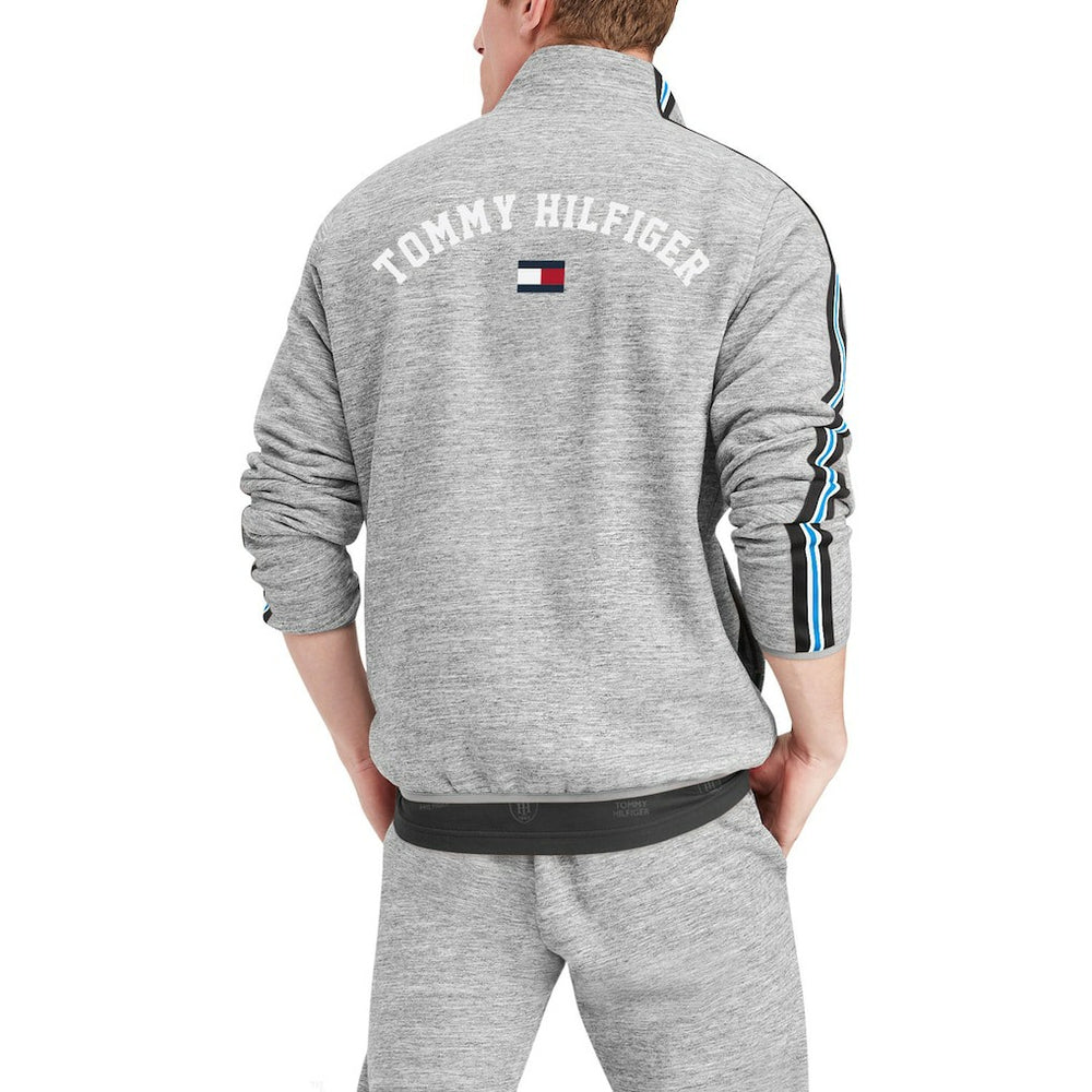 Carolina Panthers Tommy Hilfiger Mario Quarter-Zip Jacket Heathered Gray - NFL